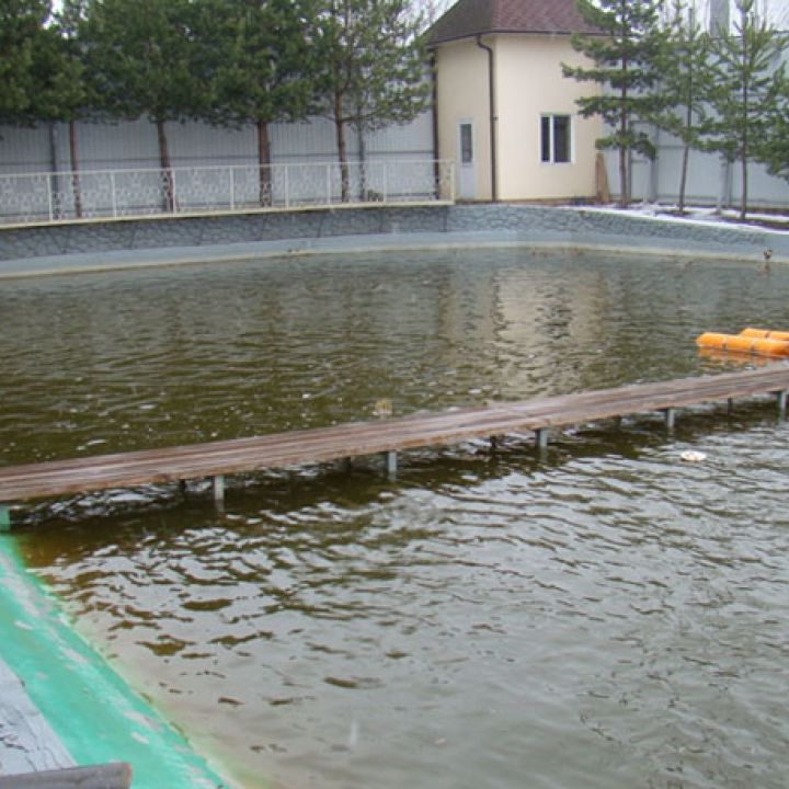 Recirculating aquaculture system for sturgeon pond, Moscow region, Russia